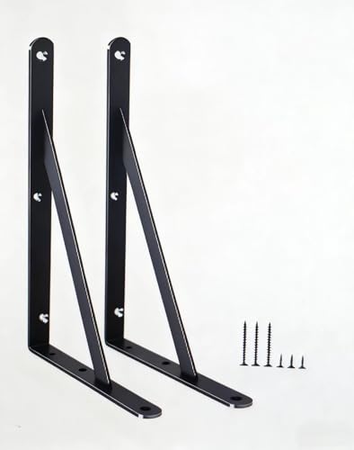Heavy-Duty Shelf Support Angle Brackets with Screws