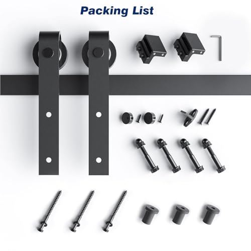 EaseLife Heavy-Duty Sliding Barn Door Track Hardware Kit