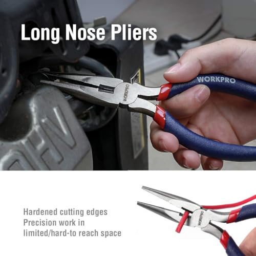 WORKPRO 6-Piece Pliers & Adjustable Wrench Set