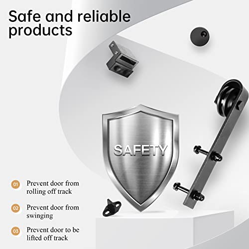 EaseLife Heavy-Duty Sliding Barn Door Track Hardware Kit