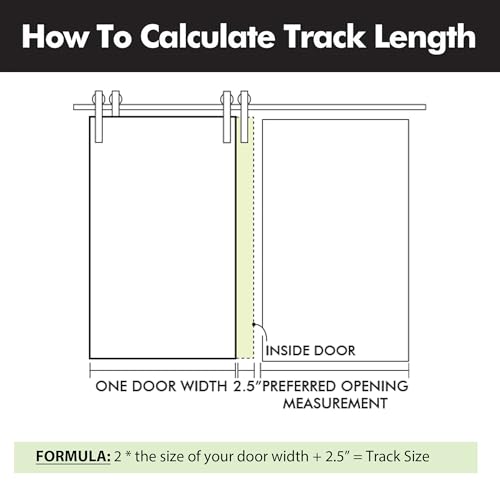 Homacer 4-Ft Bypass Sliding Barn Door Hardware Kit