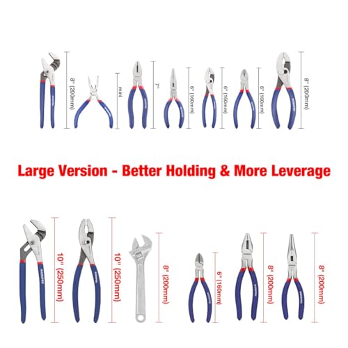 WORKPRO 6-Piece Pliers & Adjustable Wrench Set