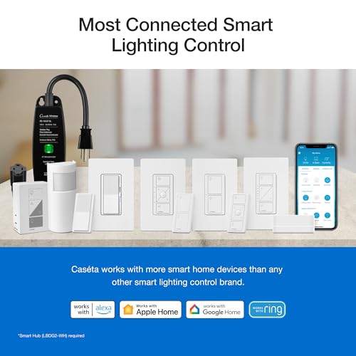 Lutron Caseta Smart Dimmer Starter Kit with Smart Hub