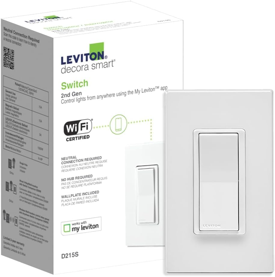 Leviton Decora Smart Wi-Fi Switch for Home Lighting