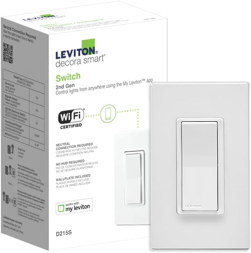 Leviton Decora Smart Wi-Fi Switch for Home Lighting