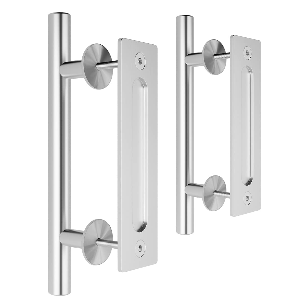 SMARTSTANDARD 12-Inch Heavy-Duty Barn Door Handle Set