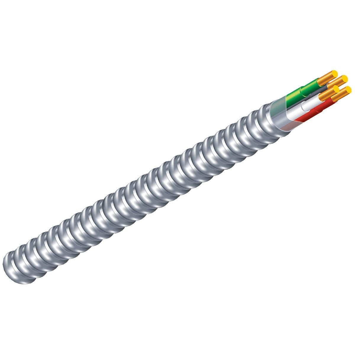 Southwire 12/2 Solid Copper MC Lite Aluminum Armored Cable