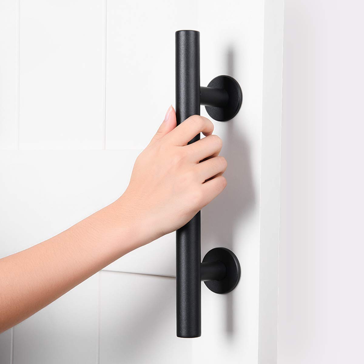 SMARTSTANDARD 12-Inch Heavy-Duty Barn Door Handle Set