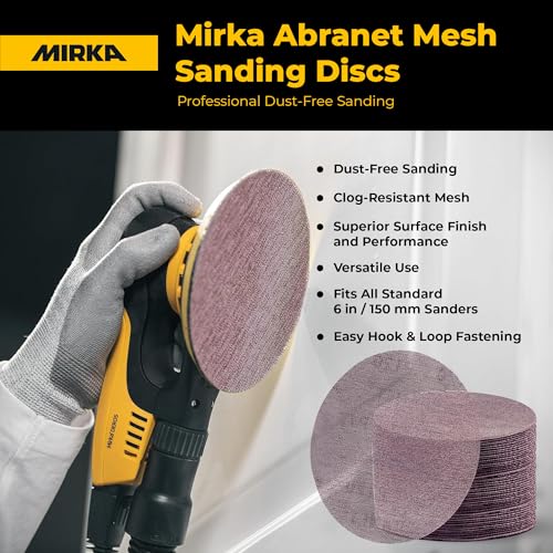 Mirka 9A-241-180 6-Inch 180-Grit Dust-Free Mesh Abrasive