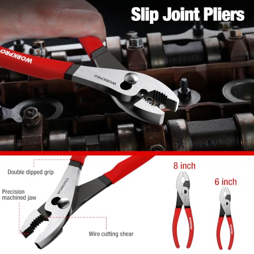 WORKPRO 7-Piece Professional Pliers Set for DIY & Home Repair
