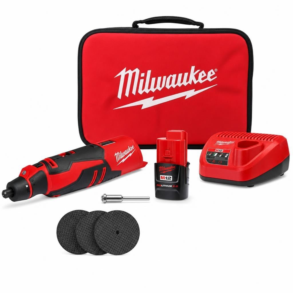 Milwaukee Electric - M12TRADE BRUSHLESS Rotary Tool KIT