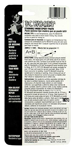 PC-Woody 23334 Two-Part Wood Repair Epoxy Paste 1.5 oz