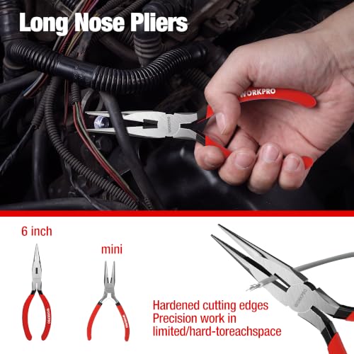 WORKPRO 7-Piece Professional Pliers Set for DIY & Home Repair