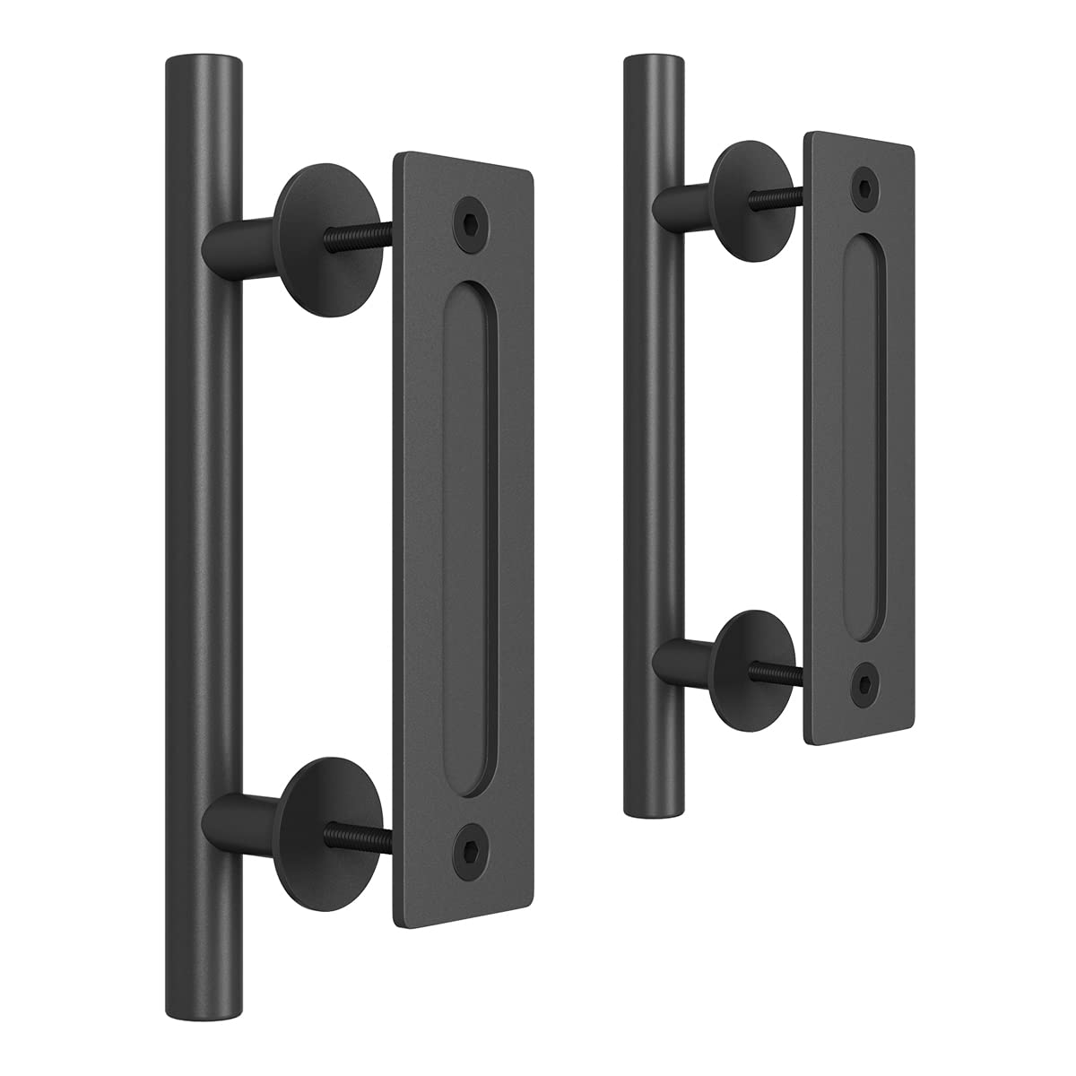 SMARTSTANDARD 12-Inch Heavy-Duty Barn Door Handle Set