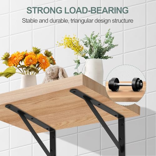 Heavy-Duty Shelf Support Angle Brackets with Screws