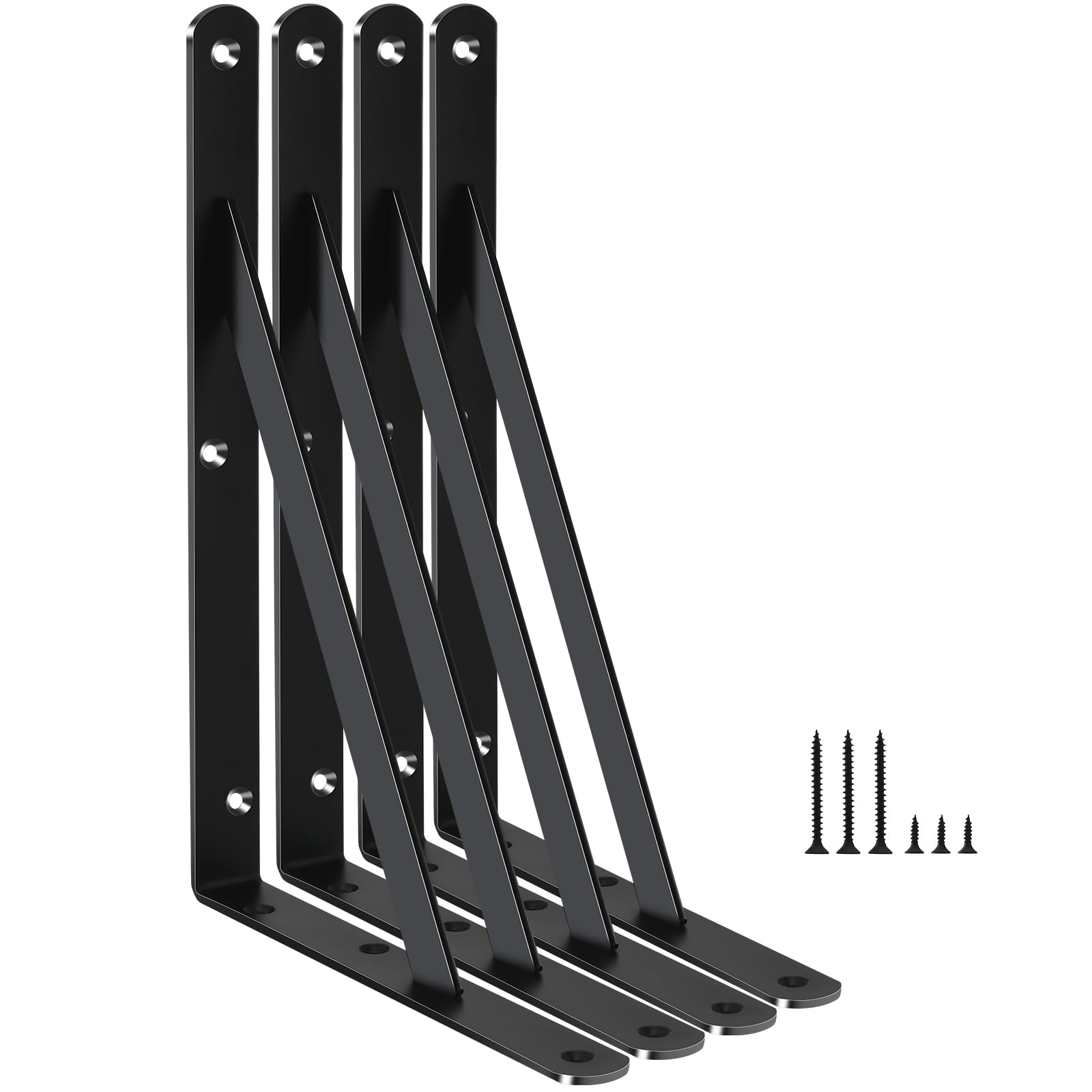 Heavy-Duty Shelf Support Angle Brackets with Screws