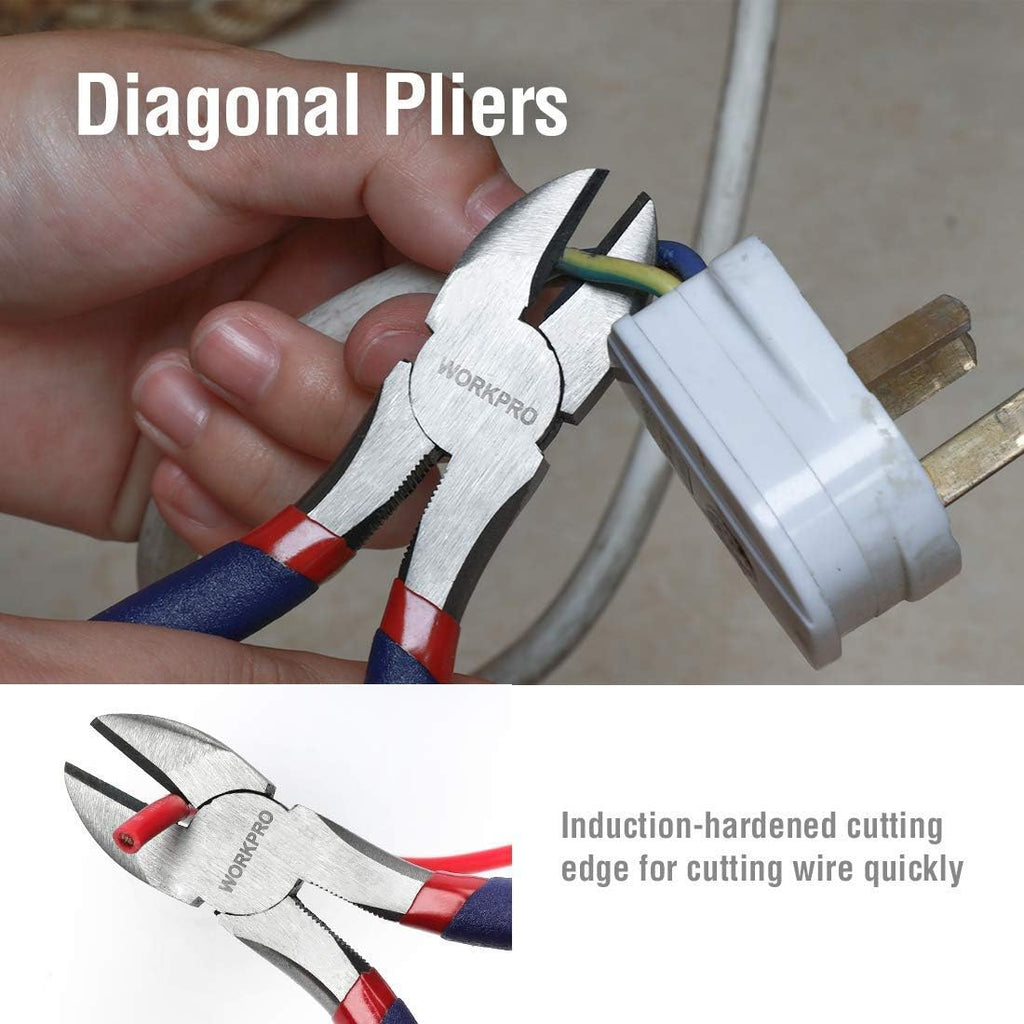 WORKPRO 6-Piece Pliers & Adjustable Wrench Set