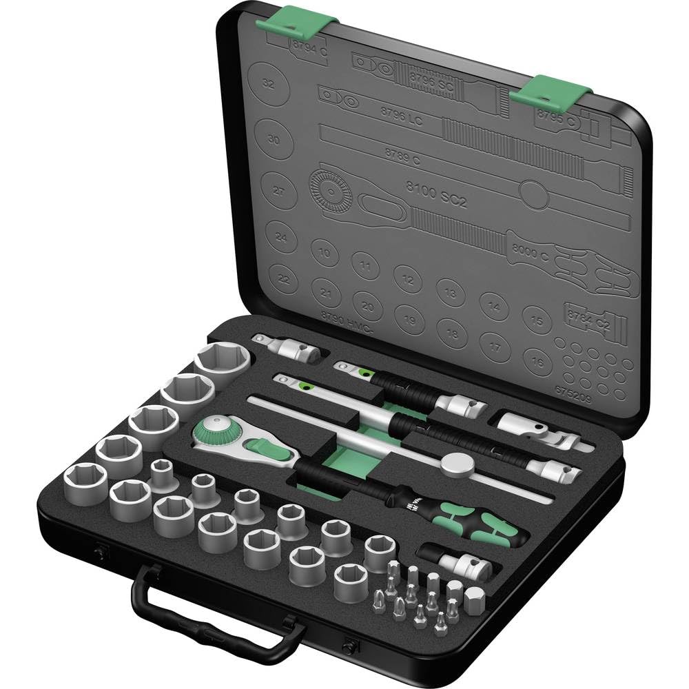Wera 8100 SA 2 Zyklop 42-Piece 1/4-Inch Ratchet Set