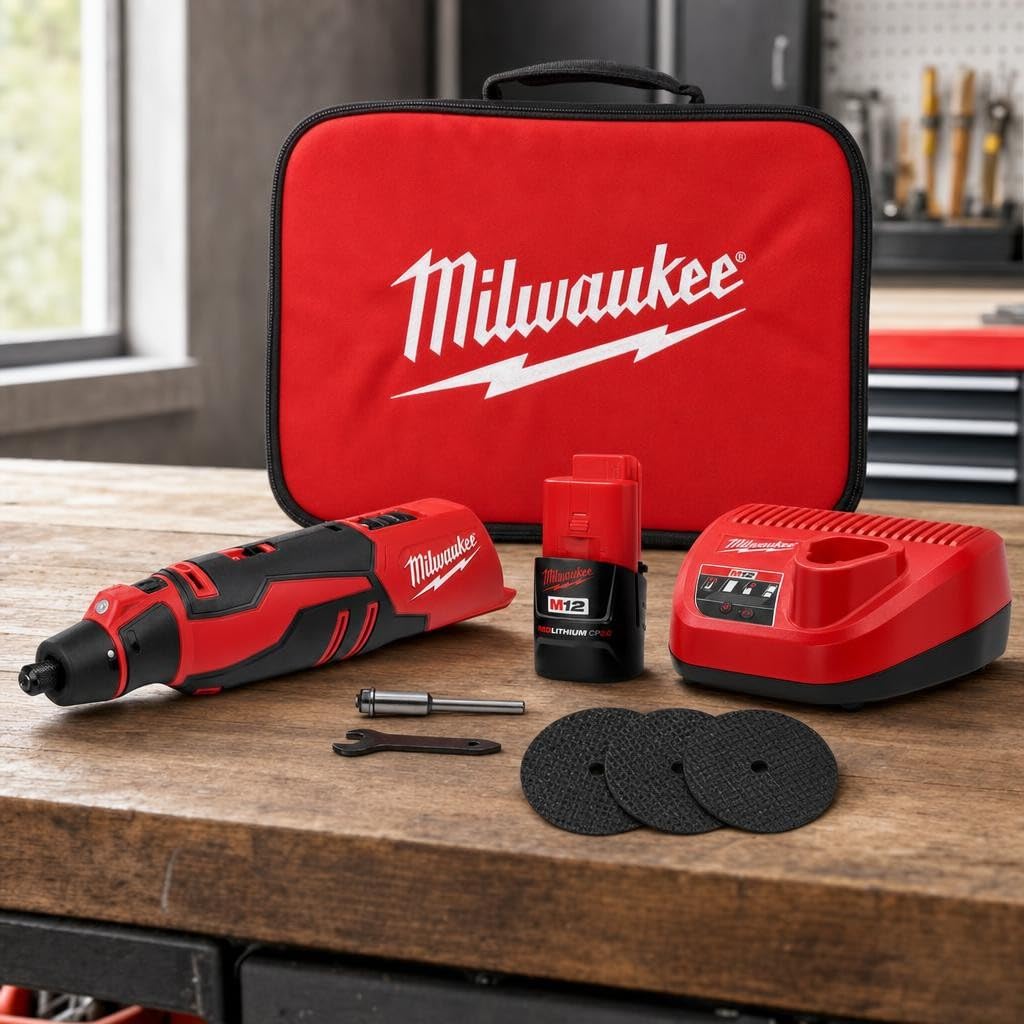 Milwaukee Electric - M12TRADE BRUSHLESS Rotary Tool KIT