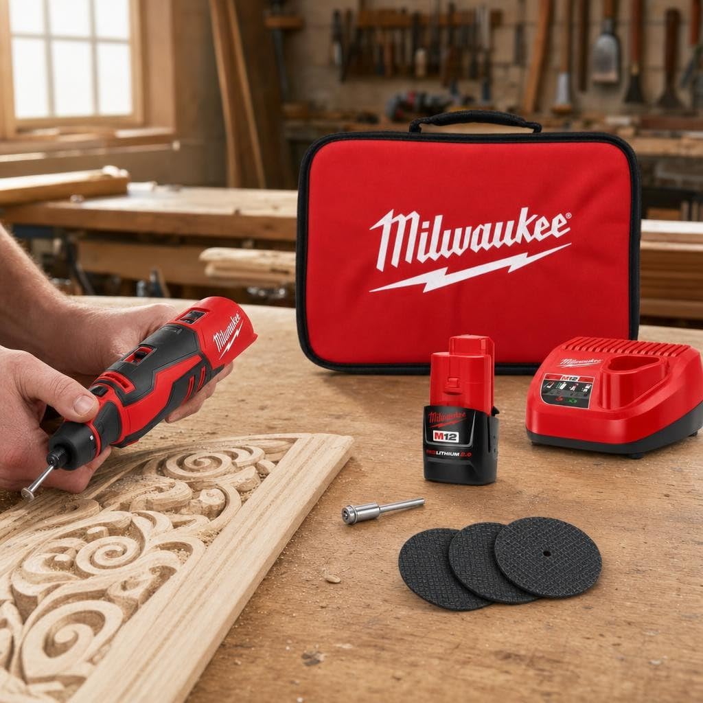Milwaukee Electric - M12TRADE BRUSHLESS Rotary Tool KIT