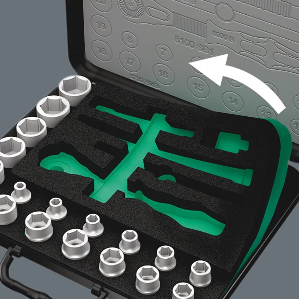 Wera 8100 SA 2 Zyklop 42-Piece 1/4-Inch Ratchet Set