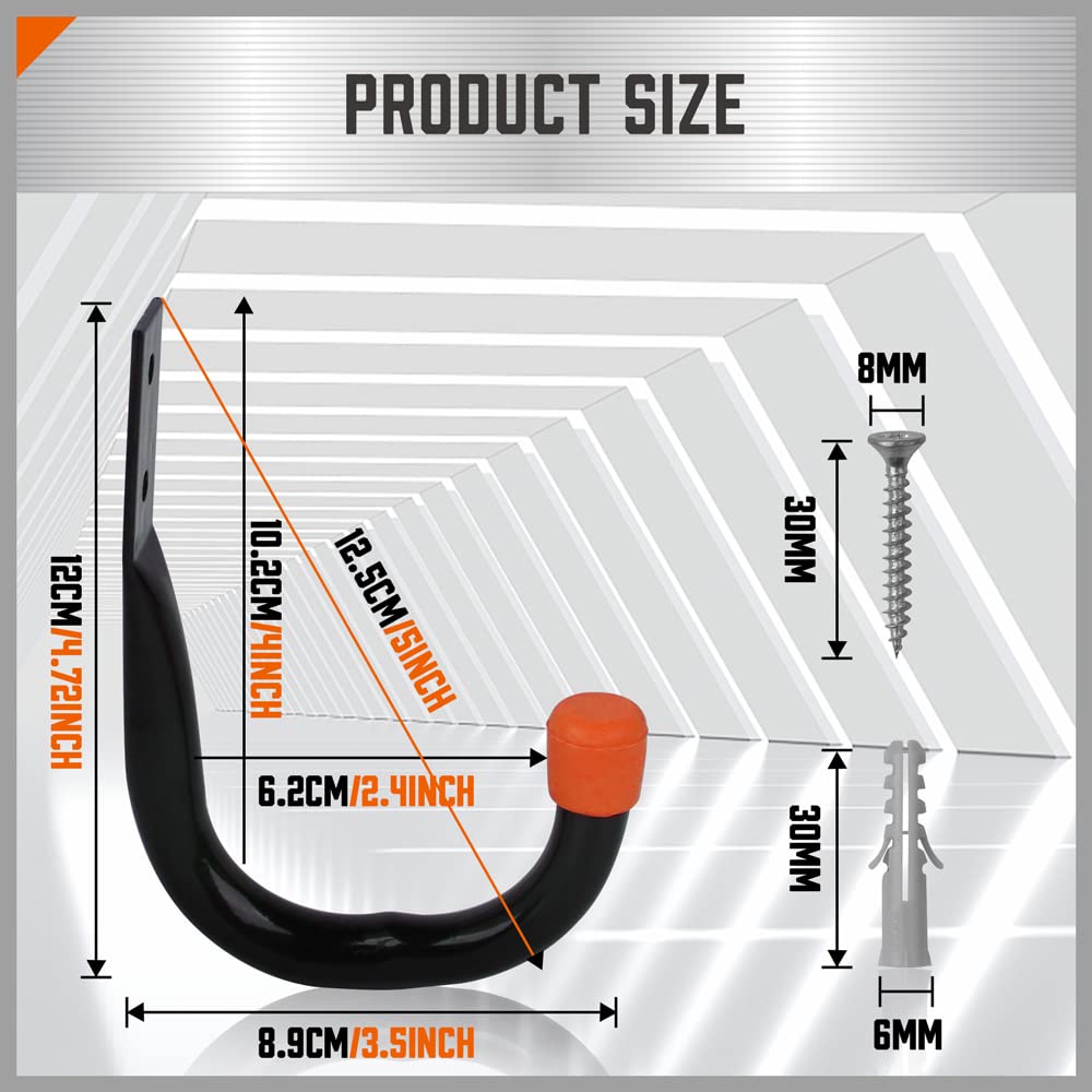 HORUSDY Heavy-Duty Garage Storage Hooks for Wall Mounting