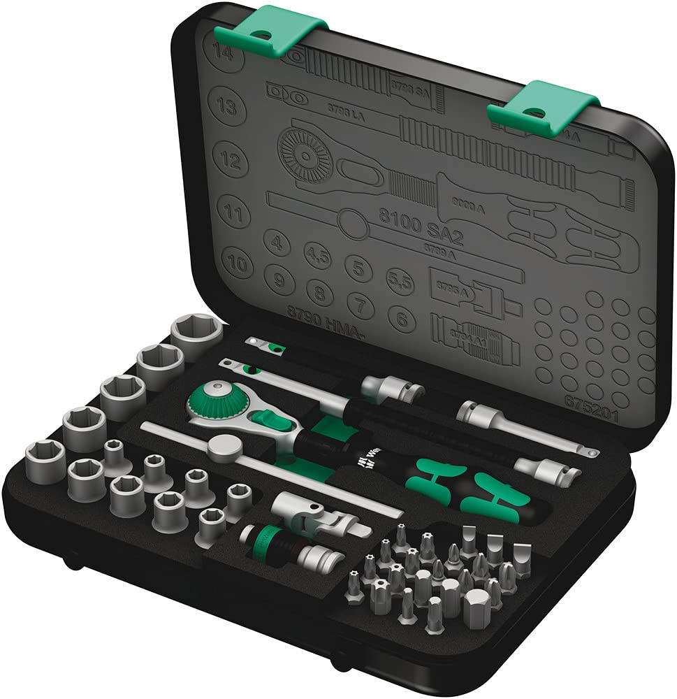 Wera 8100 SA 2 Zyklop 42-Piece 1/4-Inch Ratchet Set