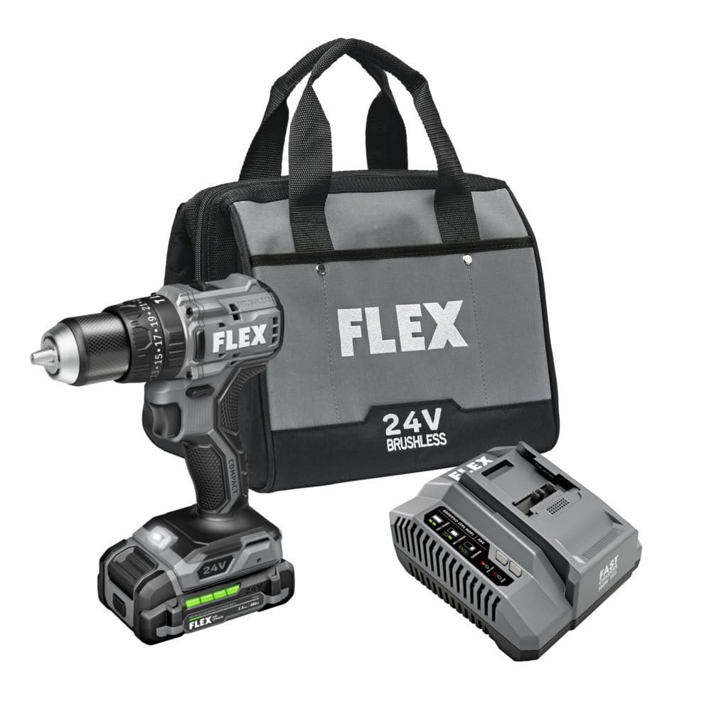 FLEX 24V Brushless 1/2-Inch 2-Speed Hammer Drill Kit