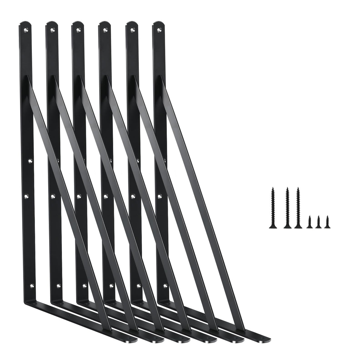 Heavy-Duty Shelf Support Angle Brackets with Screws