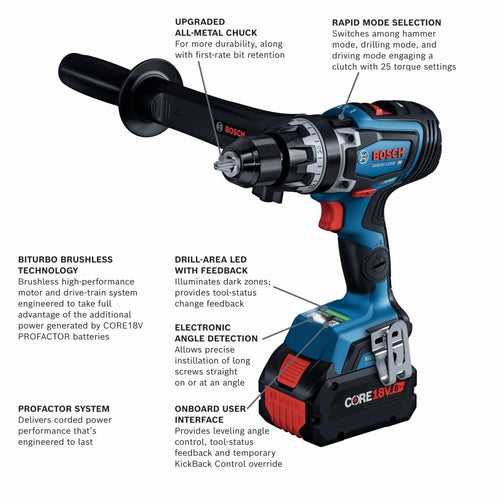 Bosch 18V Connected-Ready 1/2-Inch Hammer Drill/Driver