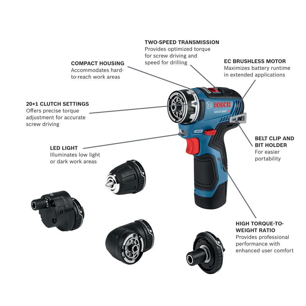 Bosch GSR12V-140FCB22 Cordless Electric Screwdriver