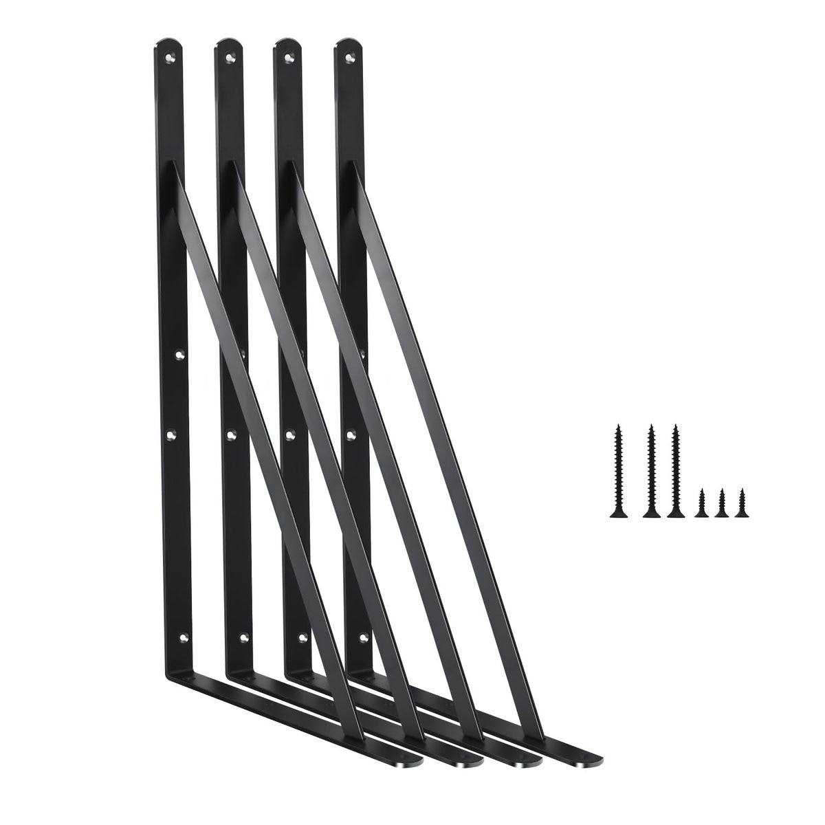 Heavy-Duty Shelf Support Angle Brackets with Screws