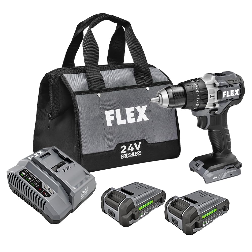 FLEX 24V Brushless 1/2-Inch 2-Speed Hammer Drill Kit
