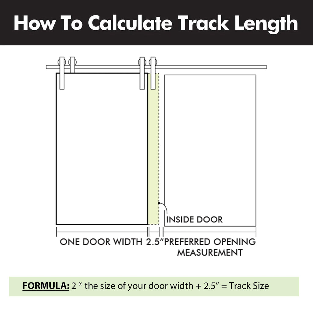 Homacer 4-Ft Bypass Sliding Barn Door Hardware Kit