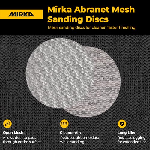 Mirka 9A-241-180 6-Inch 180 Grit Mesh Abrasive Dust Free