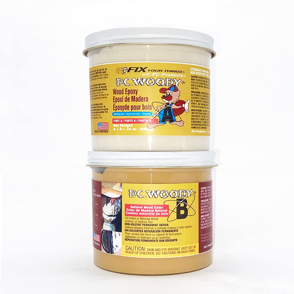 PC-Woody 23334 Two-Part Wood Repair Epoxy Paste 1.5 oz