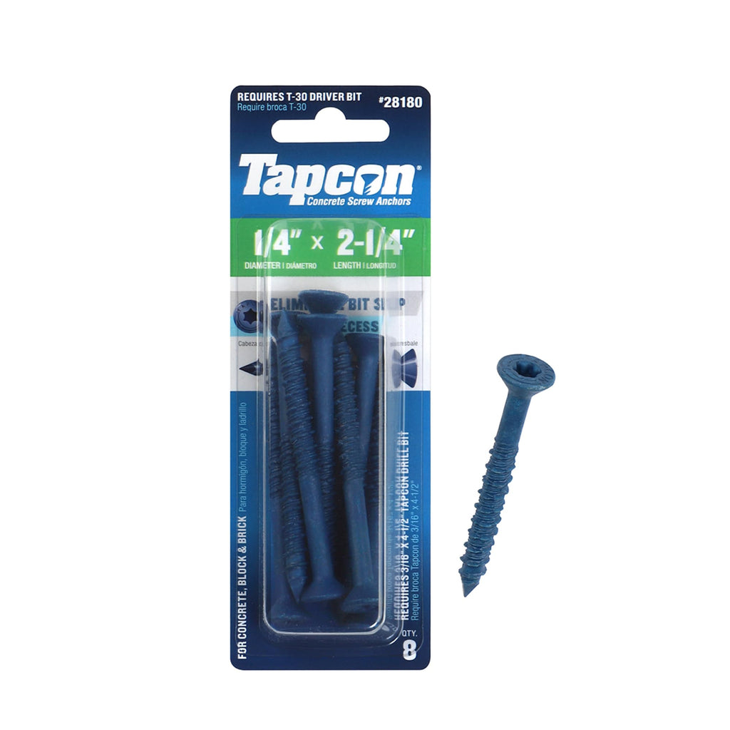 Tapcon Blue Star-Head Concrete Screw Anchors for Masonry