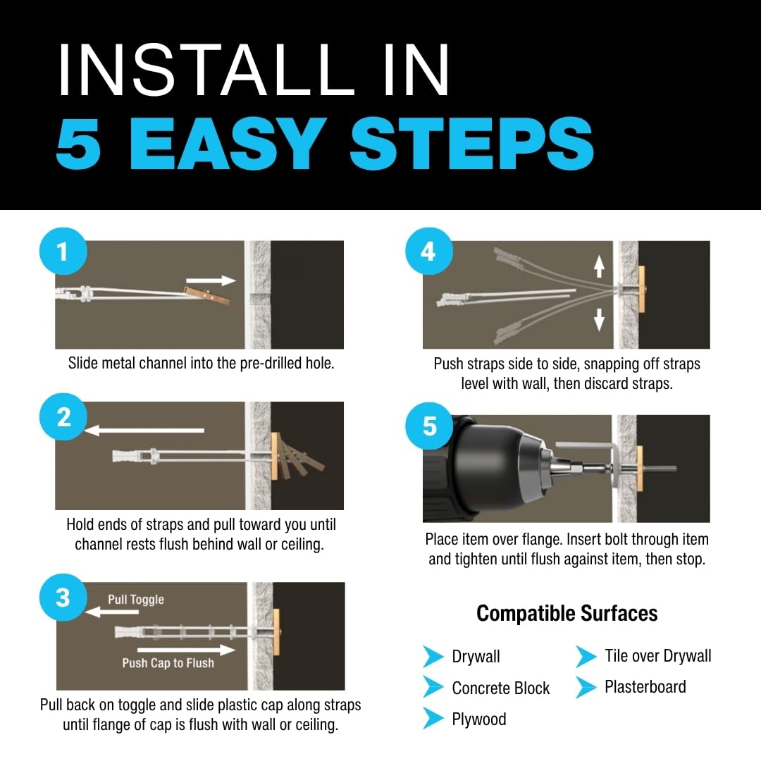 TOGGLER SNAPTOGGLE Heavy-Duty Drywall Toggle Bolt