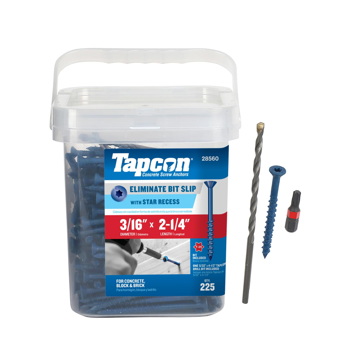 Tapcon Parent Blue Star Head Concrete Anchors