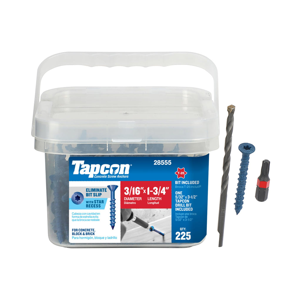 Tapcon Blue Star-Head Concrete Screw Anchors for Masonry
