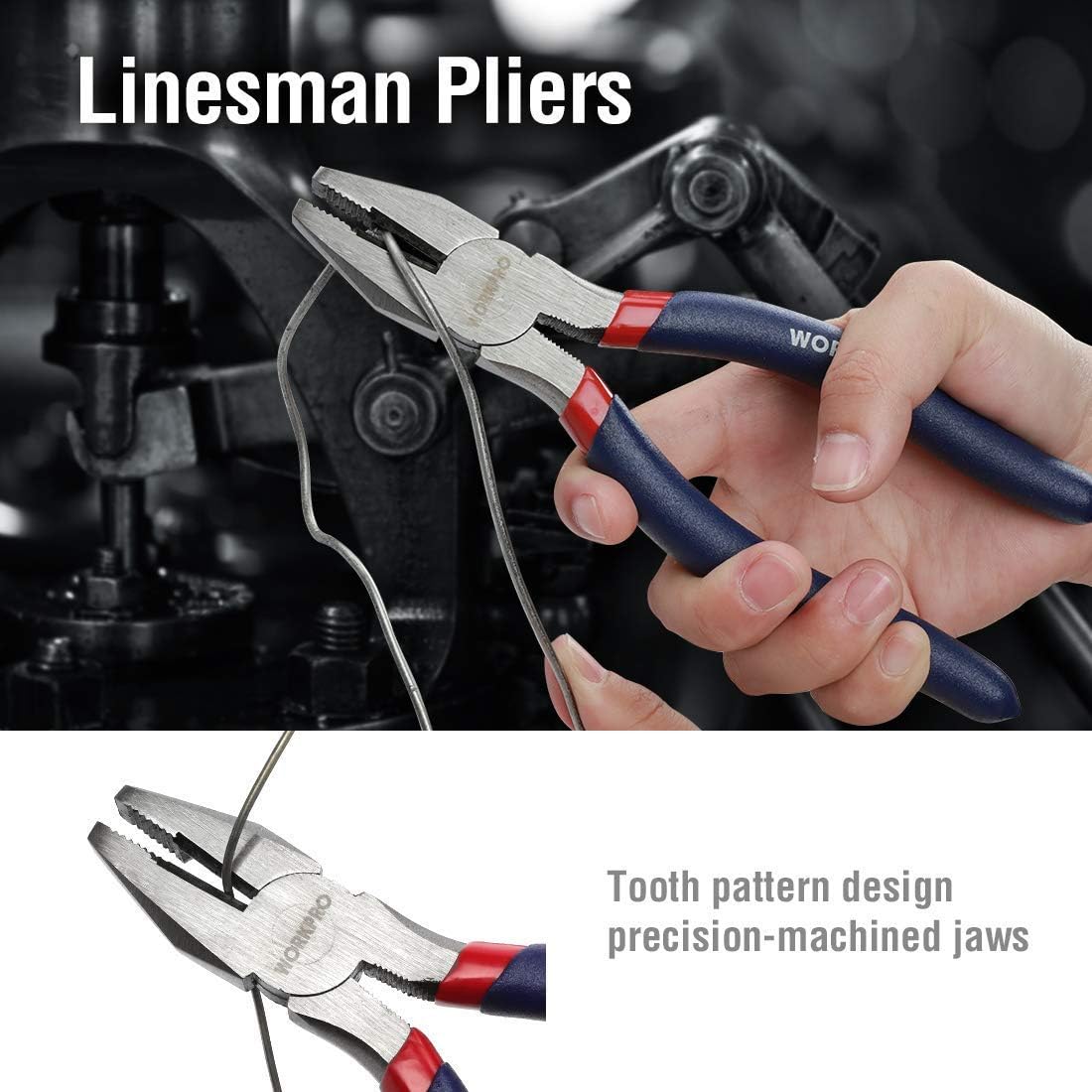 WORKPRO 6-Piece Pliers & Adjustable Wrench Set