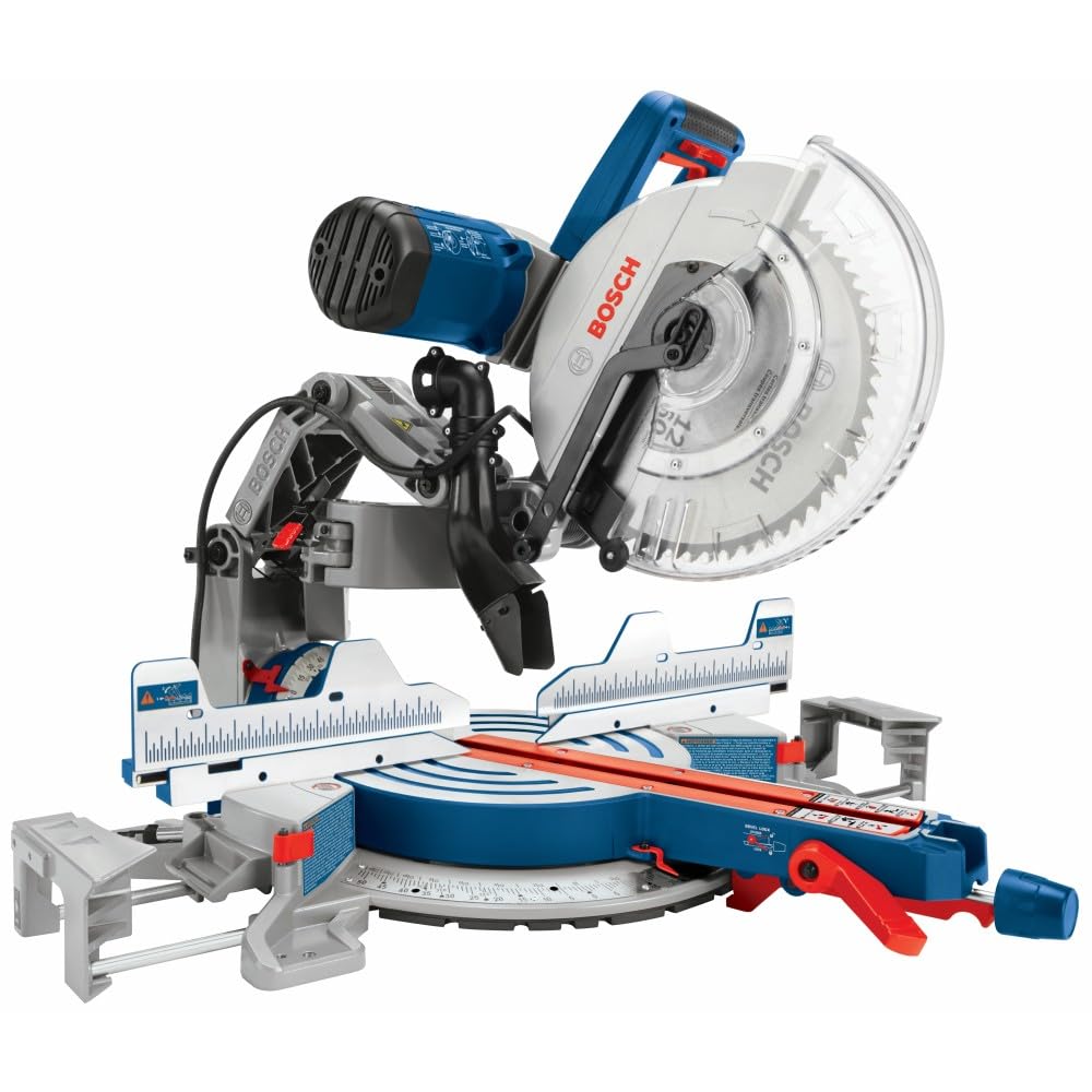 Bosch Power Tools GCM12SD - 15 Amp 12 Inch Corded Dual-Bevel Sliding Glide Miter Saw with 60 Tooth Saw Blade