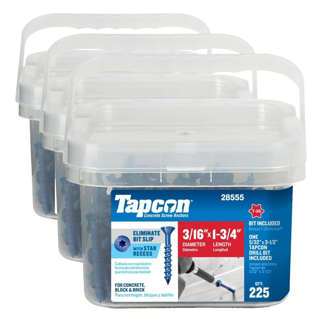Tapcon Blue Star-Head Concrete Screw Anchors for Masonry