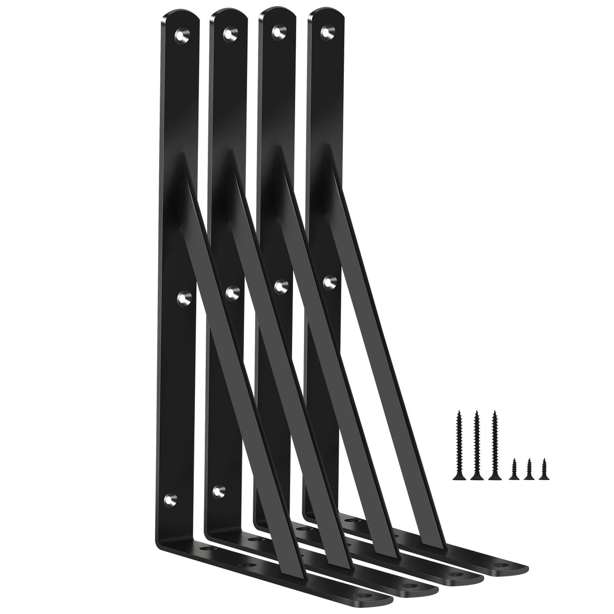 Heavy-Duty Shelf Support Angle Brackets with Screws