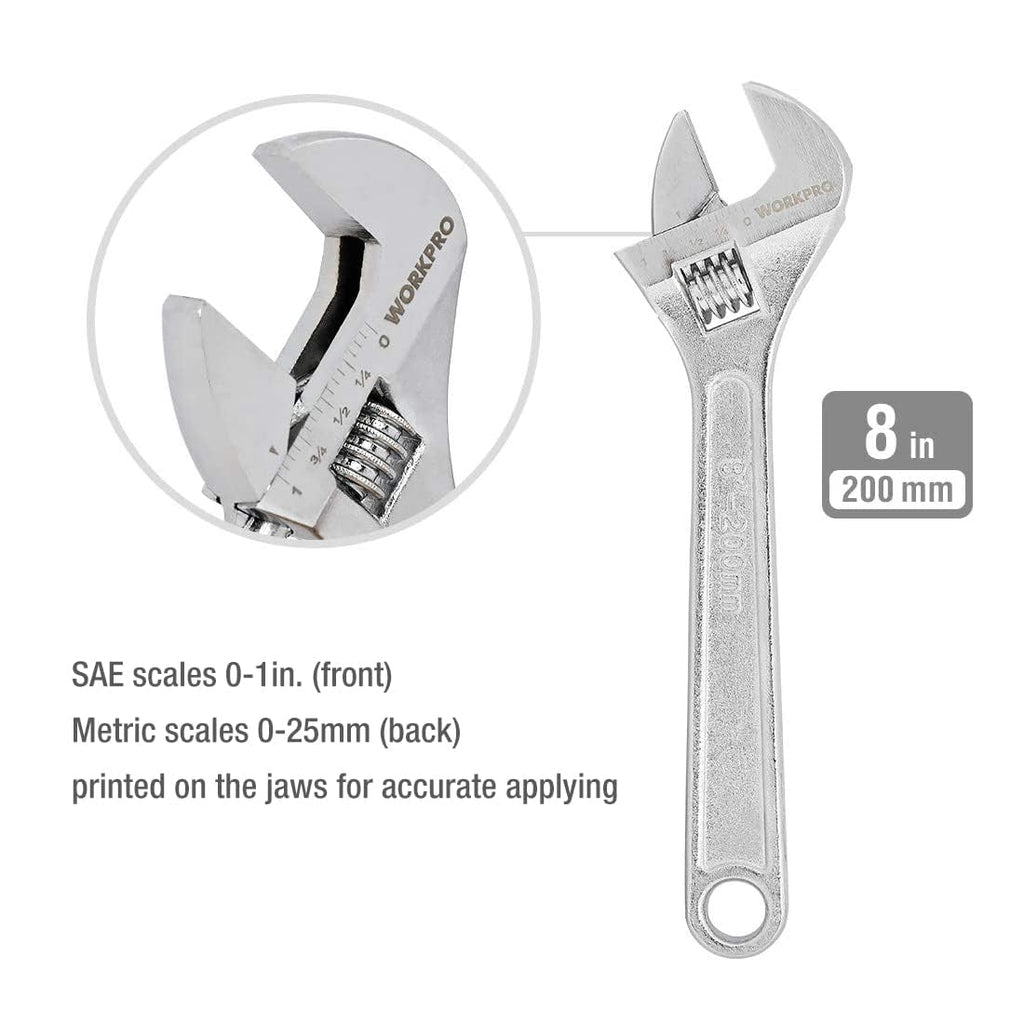 WORKPRO 6-Piece Pliers & Adjustable Wrench Set