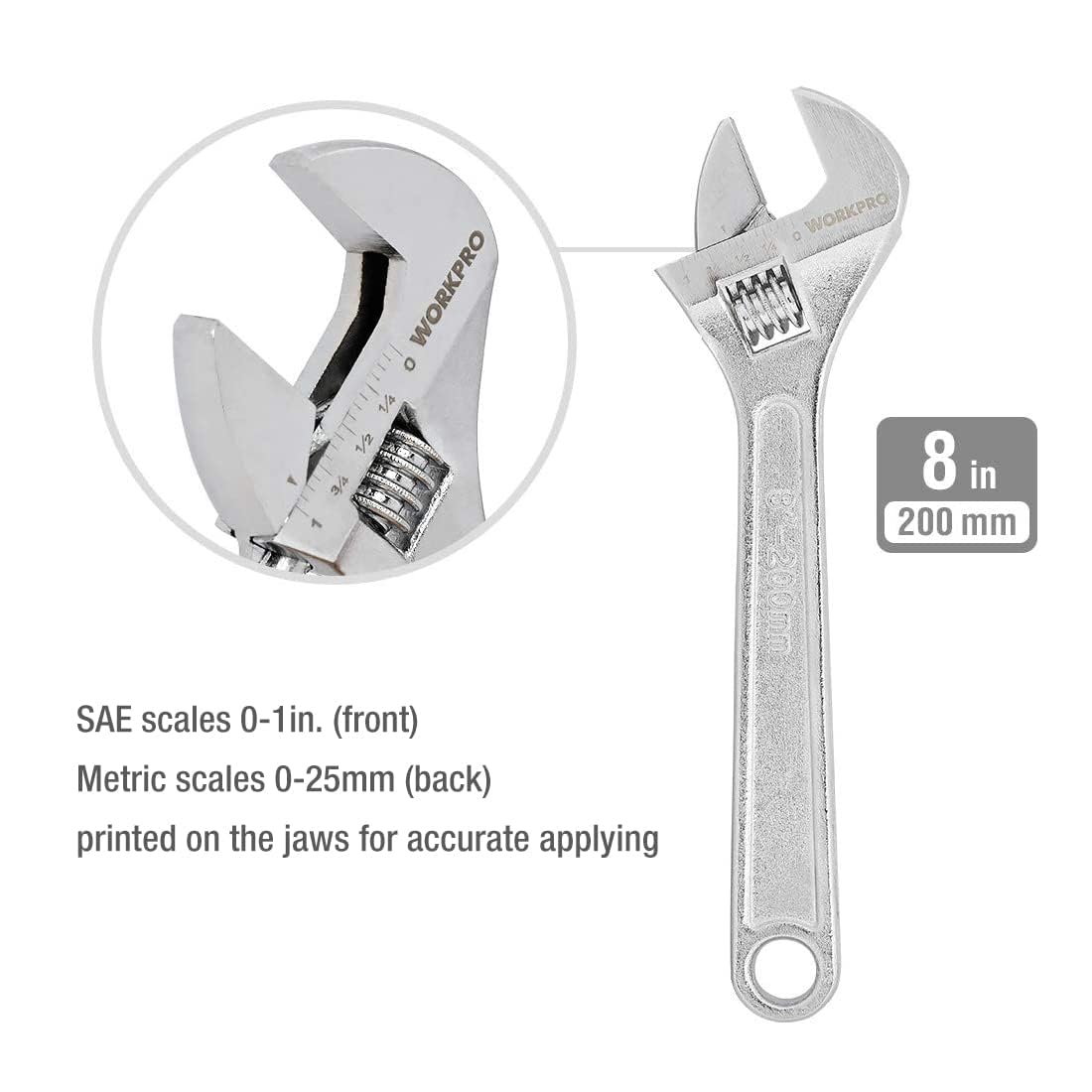 WORKPRO 6-Piece Pliers & Adjustable Wrench Set