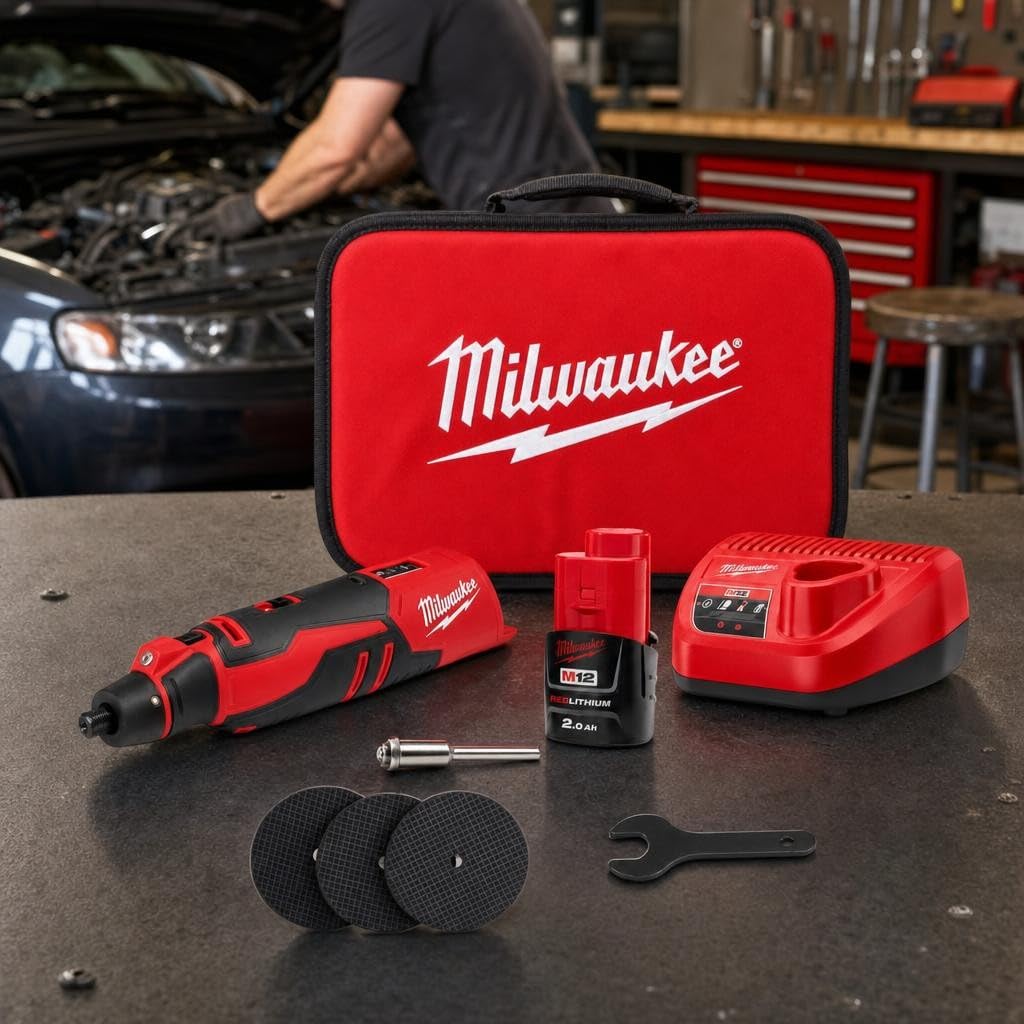 Milwaukee Electric - M12TRADE BRUSHLESS Rotary Tool KIT