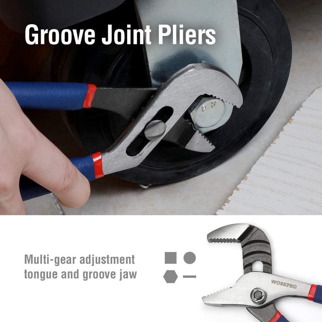 WORKPRO 6-Piece Pliers & Adjustable Wrench Set