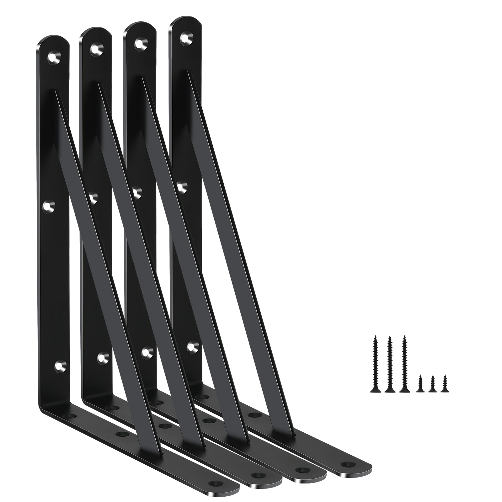 Heavy-Duty Shelf Support Angle Brackets with Screws