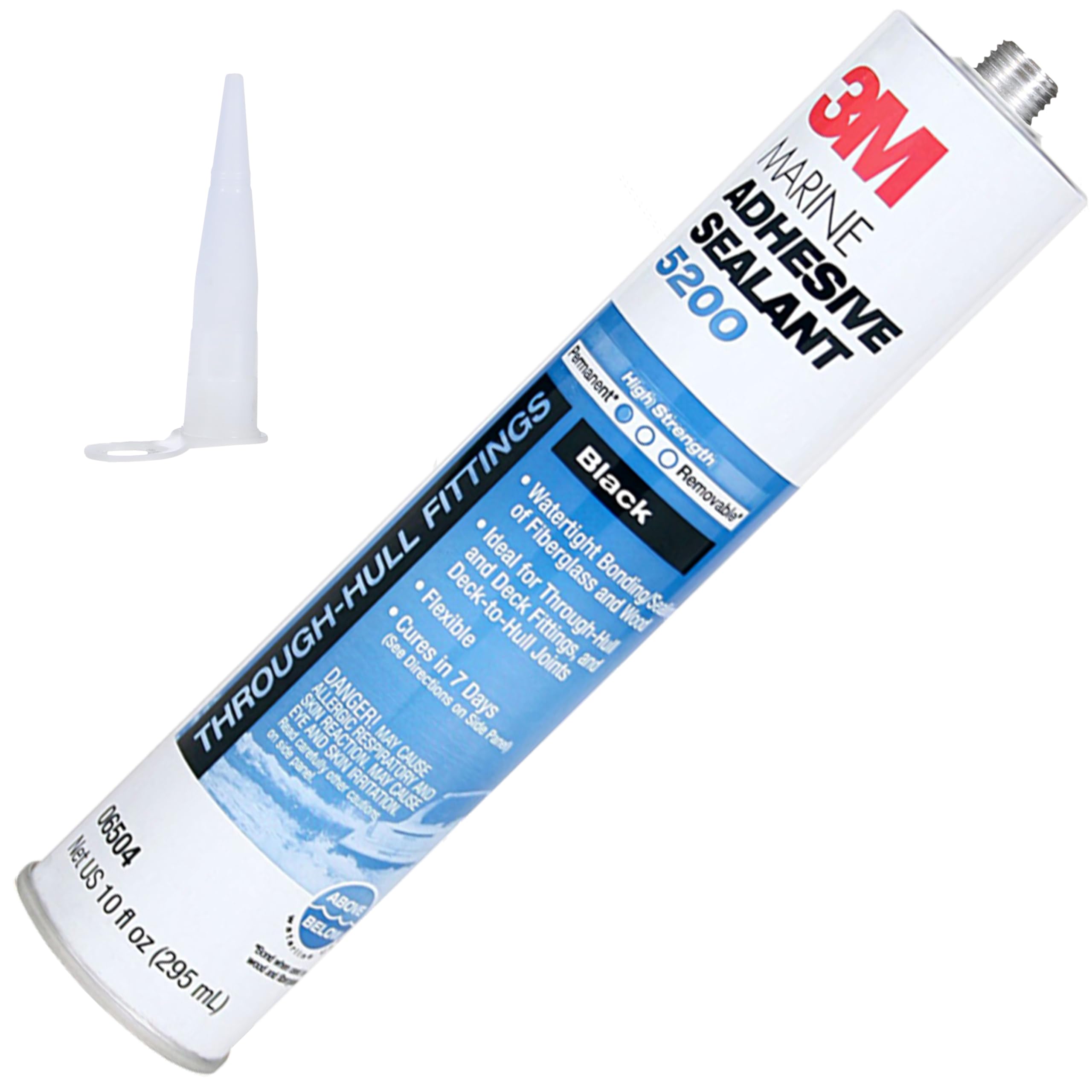 3M Marine Adhesive Sealant 5200 (06500) Permanent Bonding and Sealing for Boats and RVs Above and Below the Waterline Waterproof Repair